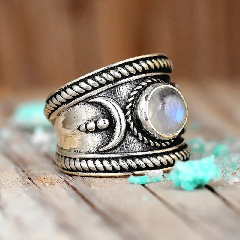 Bague Olivenorma Boho Moon en pierre de lune - image 3