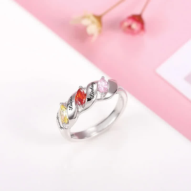 Bague de naissance personnalisée et gravée Olivenorma Memory