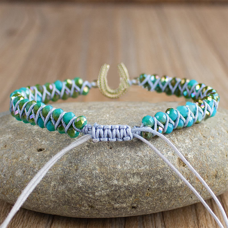 Bracelet de guérison turquoise fer à cheval porte-bonheur Olivenorma