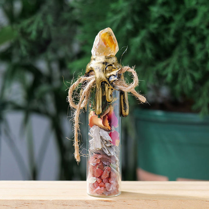 Olivenorma « Witch's Wish » – Bouteille d'énergie en pierre brute de cristal naturel