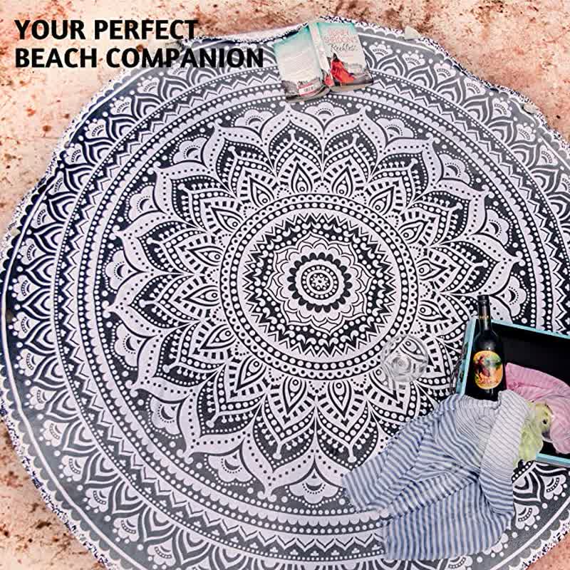 Tapisserie circulaire de méditation et de yoga Rosamia Mandala
