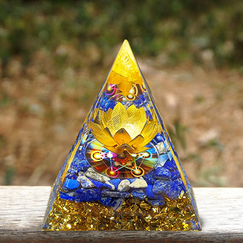 Olivenorma Lapis Lazuli Lotus Symbole Reki Orgone Pyramide