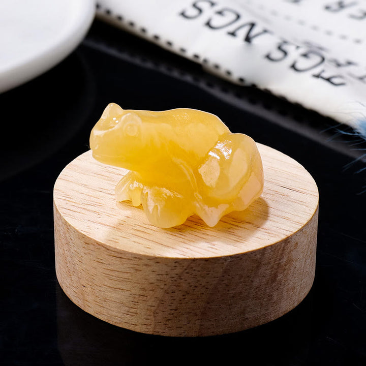 Olivenorma Serene Spirit Grenouille Pierre précieuse Décoration - Aventurine jaune - Avec carte - image 23