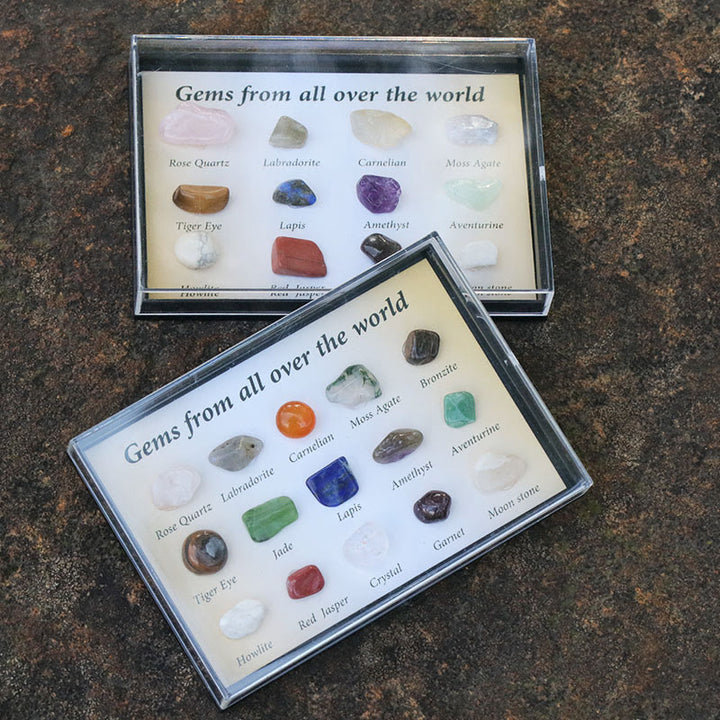 Ensemble de 15 pierres précieuses en cristal naturel Olivenorma pour décoration