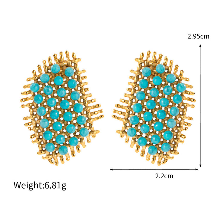 Collier avec bague en acier inoxydable couleur or 18 carats Olivenorma