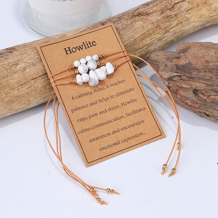 Ensemble de bracelets tressés en perles de gravier Olivenorma