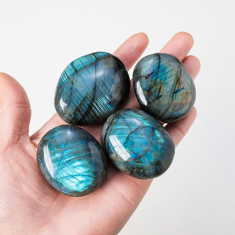 Pierre naturelle à rouler polie en labradorite Olivenorma