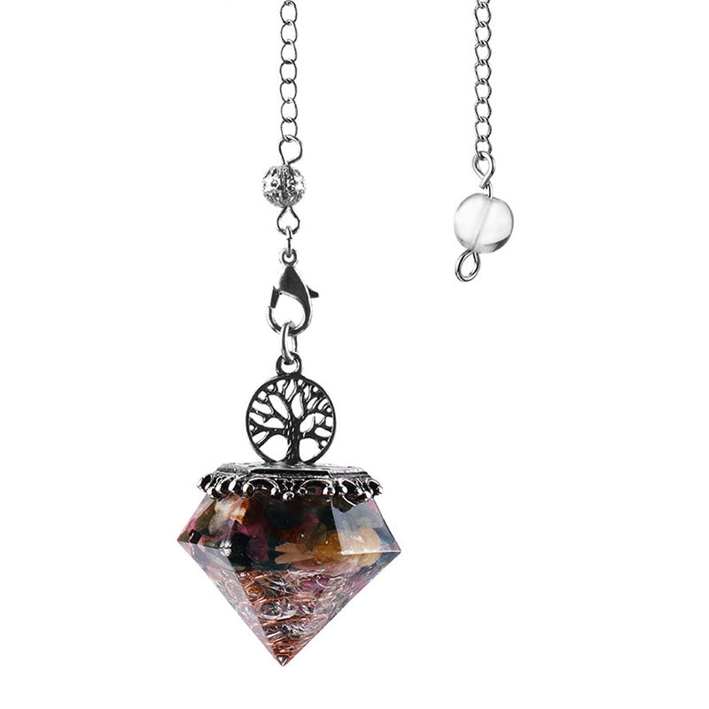 Pendule géométrique en cristal naturel Arbre de vie Olivenorma