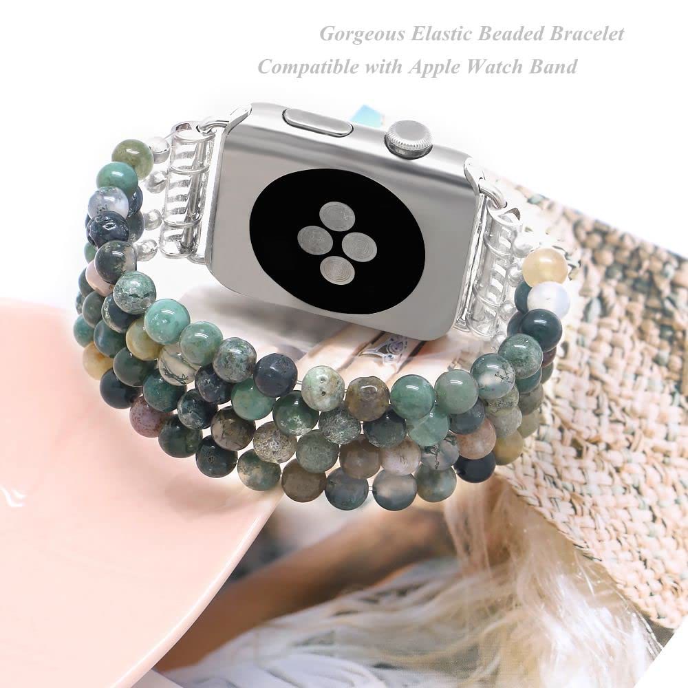 Bracelet de montre compatible avec le bracelet en perles d'œil de tigre Olivenorma