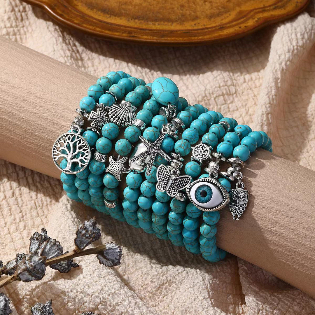 Bracelet turquoise contre le mauvais œil Olivenorma « Protection éternelle »