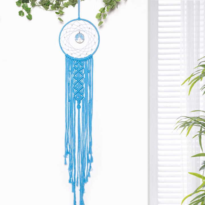 Attrape-rêves rond en cristal tissé solaire arbre de vie Olivenorma