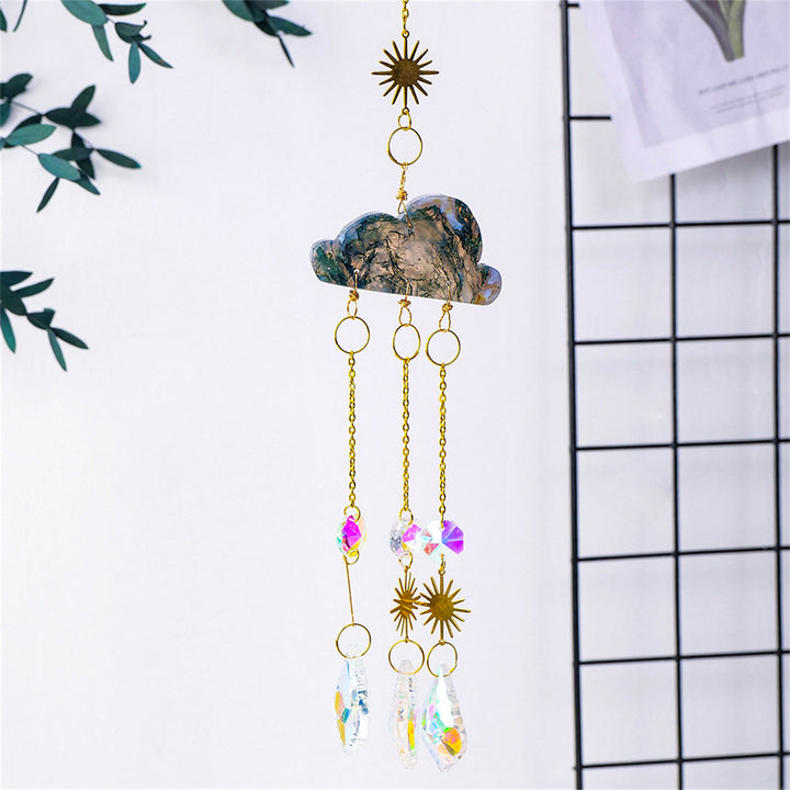 Carillon éolien attrape-soleil en cristal naturel Olivenorma