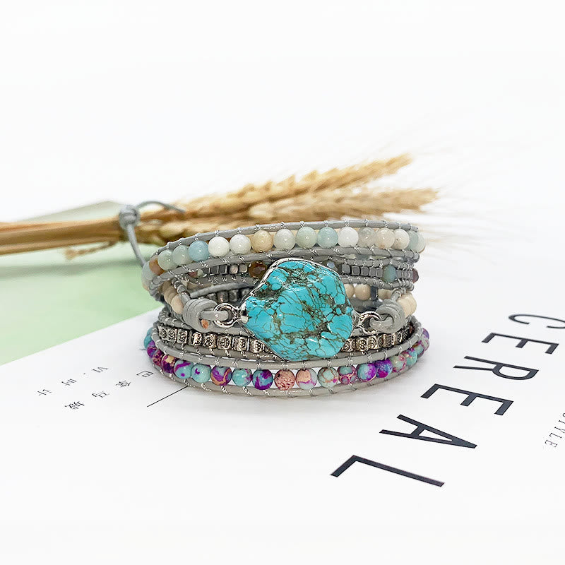 Bracelet enroulé Déesse Turquoise Romantique
