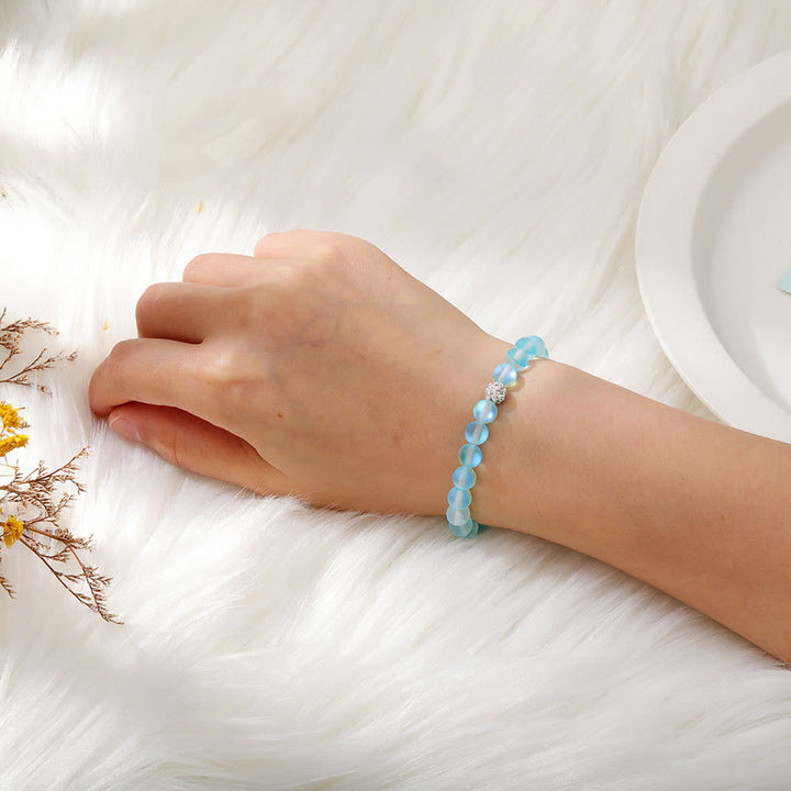 Bracelet Olivenorma en perles de verre et cristal de zircon