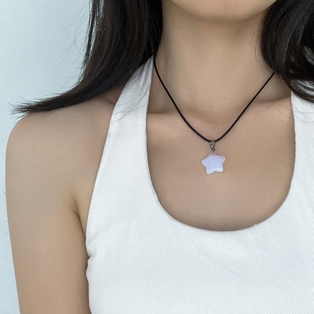 Collier avec pendentif étoile en cristal naturel Olivenorma