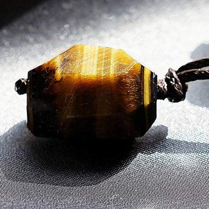 Collier de protection en pierre précieuse naturelle œil de tigre