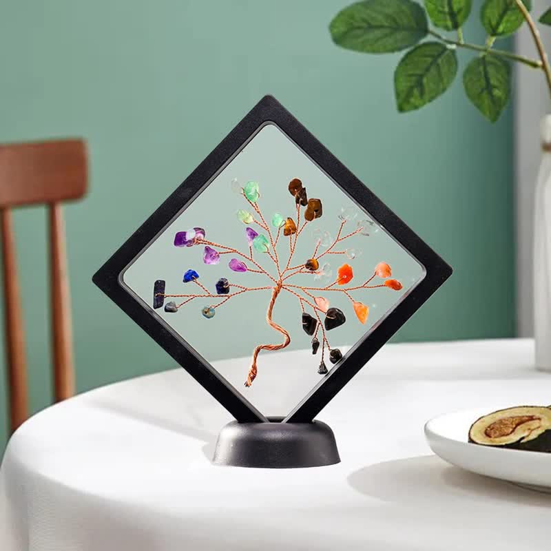 Décoration d'arbre porte-bonheur en cristal de chakra Olivenorma