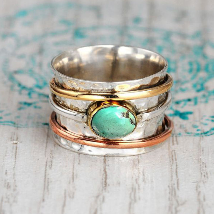 Bague porte-bonheur en pierre de lune Olivenorma