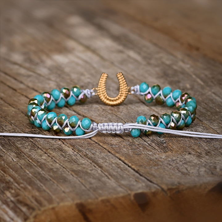 Bracelet de guérison turquoise fer à cheval porte-bonheur Olivenorma
