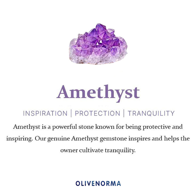 Cristal de protection en forme de cœur en améthyste Olivenorma