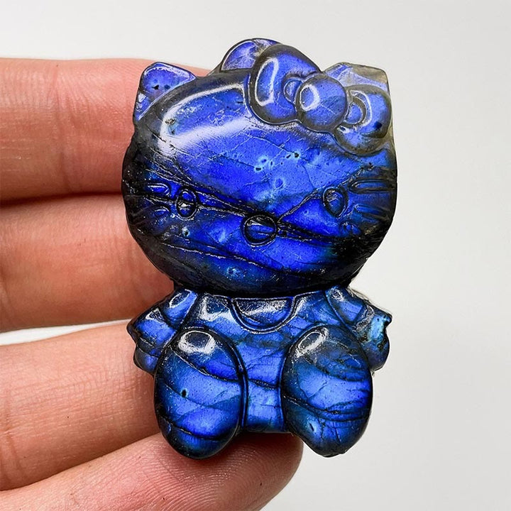 Ornements de visage de lune en labradorite naturelle Olivenorma Décoration en pierres précieuses