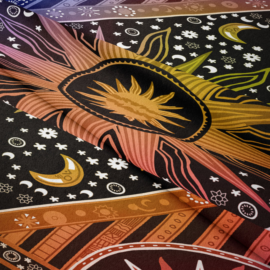 Tapisserie bohème Olivenorma Sun Rays Moon