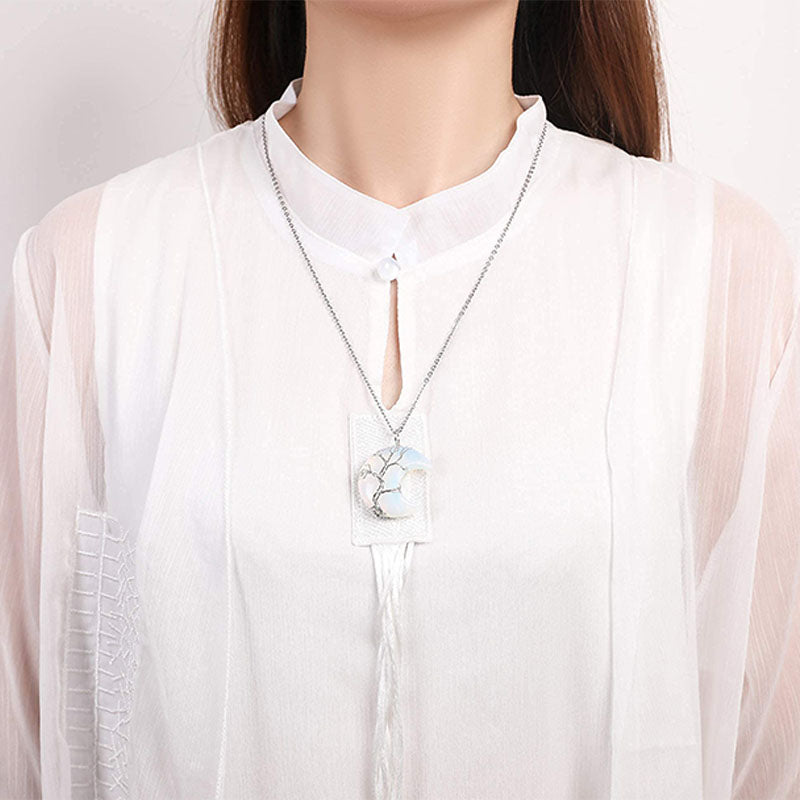 Collier Chakra Lune Naturel Olivenorma