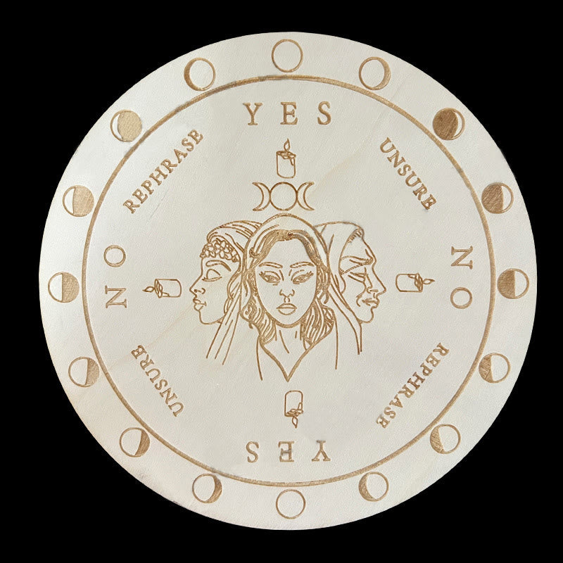 Jeu de tarot avec pendule divinatoire en bois Olivenorma