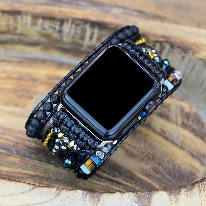 Bracelet enveloppant en pierre de lave pour Apple Watch Olivenorma