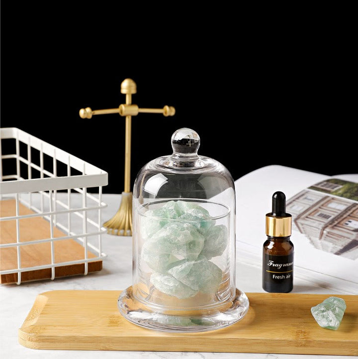 Diffuseur Olivenorma en pierre sans flamme, coupe transparente, lampe d'aromathérapie en cristal