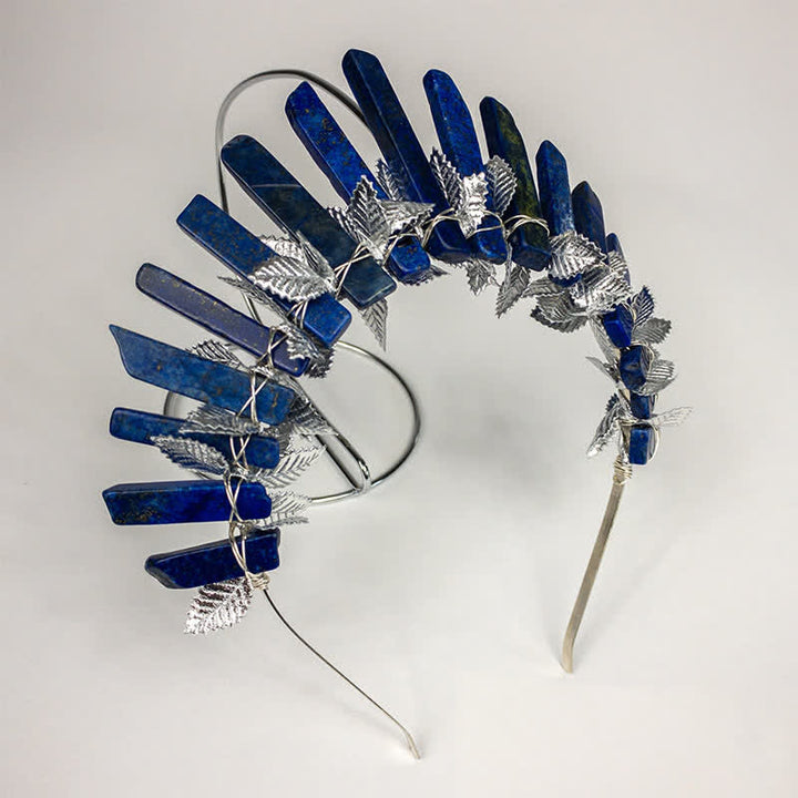 Couronne de cristal de sorcière de lune en lapis-lazuli Olivenorma