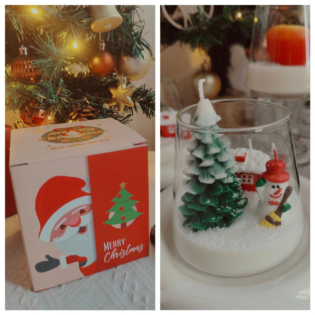 Bougie décorative de Noël du Père Noël Olivenorma