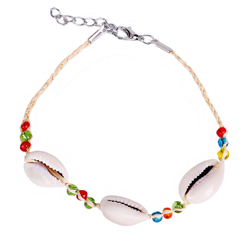 Bracelet de cheville avec pendentif en gravier de cristal naturel Olivenorma