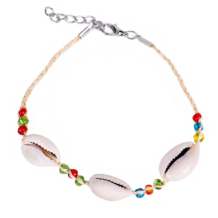 Bracelet de cheville avec pendentif en gravier de cristal naturel Olivenorma