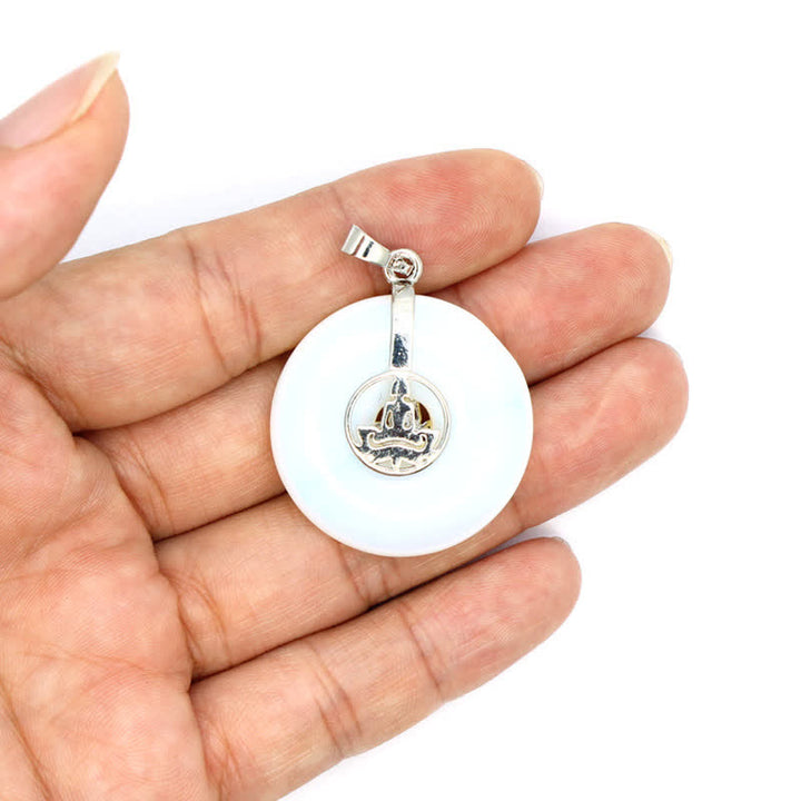 Collier Arbre de vie avec boucle de paix en cristal naturel Olivenorma