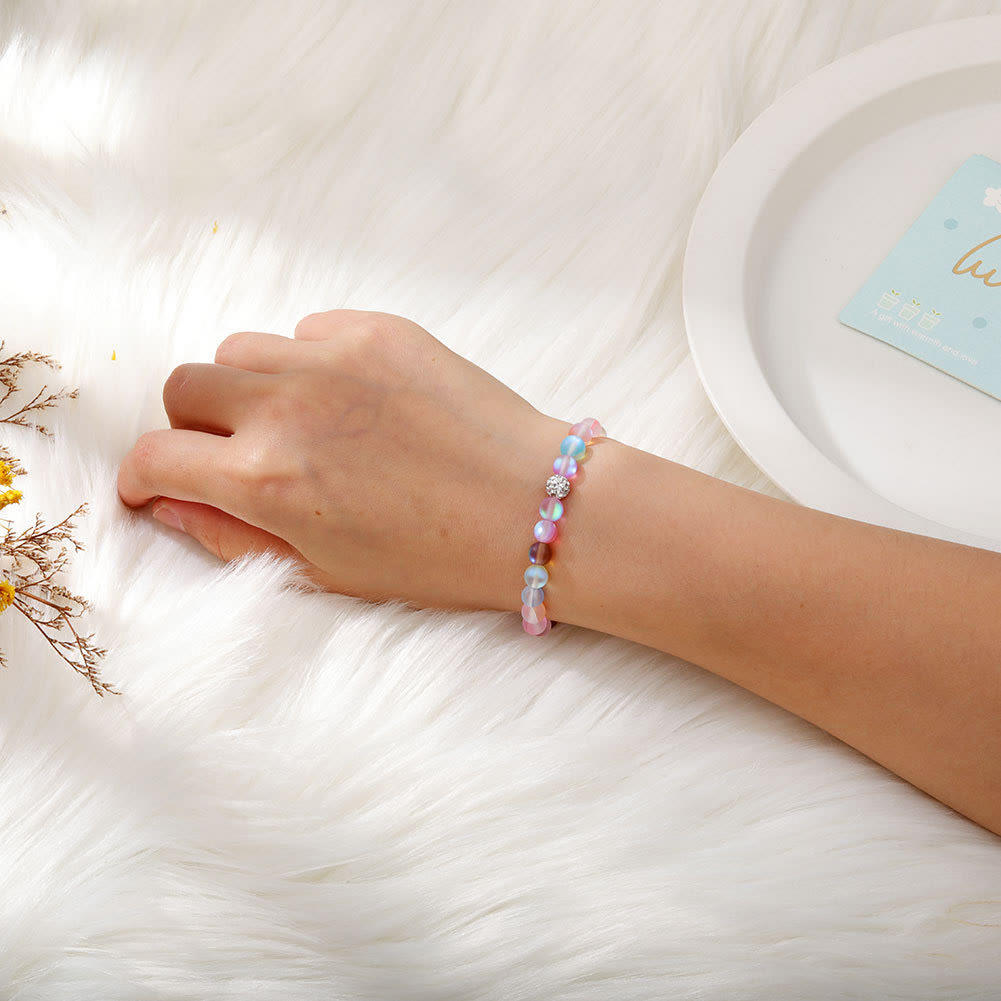 Bracelet Olivenorma en perles de verre et cristal de zircon