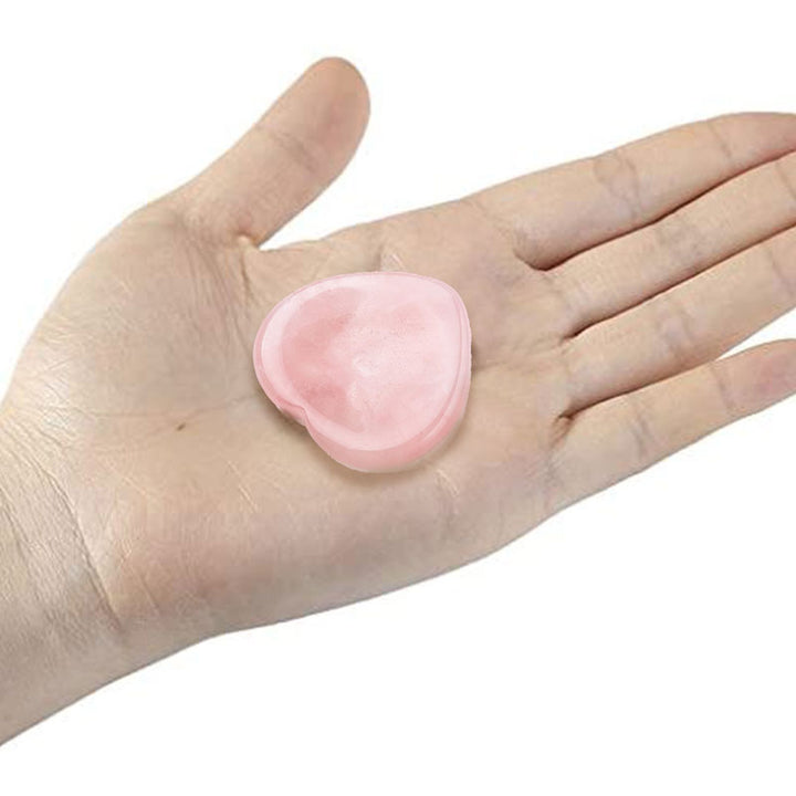 Pierre d'inquiétude pour le pouce en forme de cœur en quartz rose Olivenorma