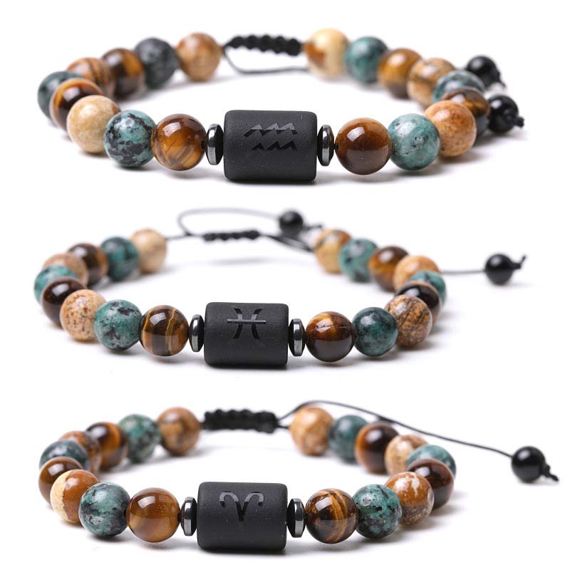 Bracelet Zodiaque en Jaspe Oeil de Tigre