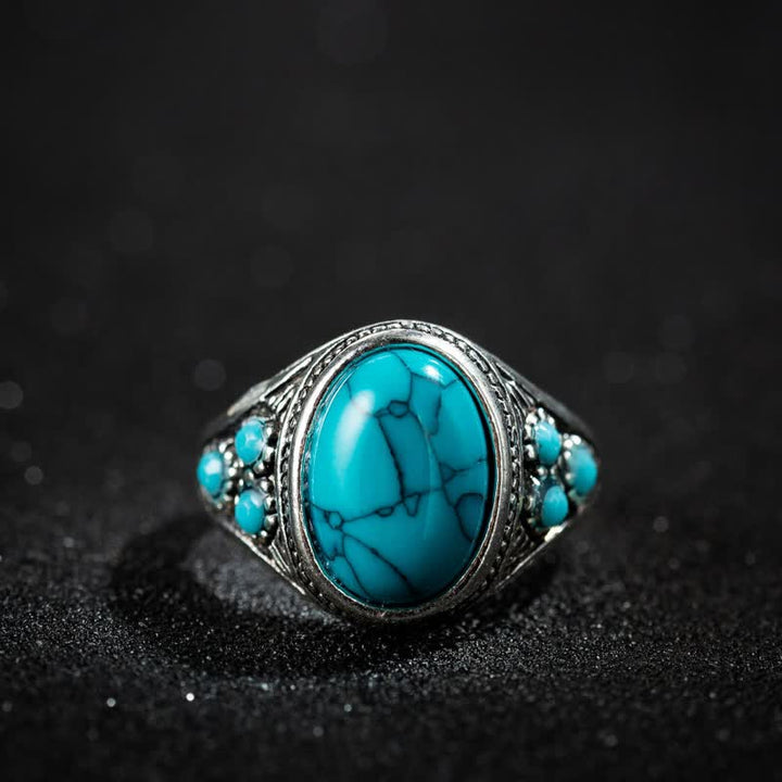 Bague rétro turquoise Olivenorma