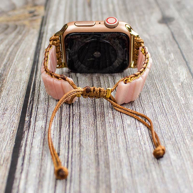 Bracelet Boho en pierre d'opale rose Olivenorma
