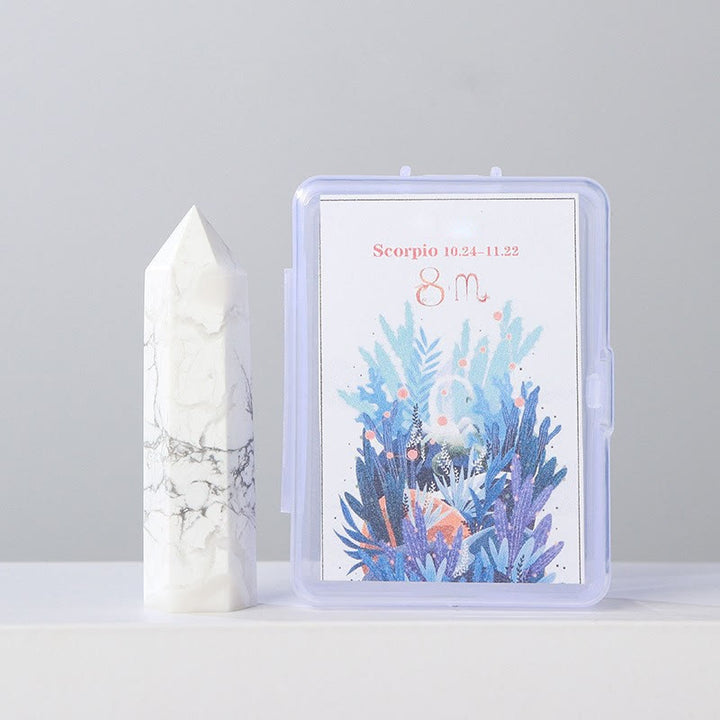 Ensemble de baguettes en cristal naturel Olivenorma, ornement en forme de douze constellations