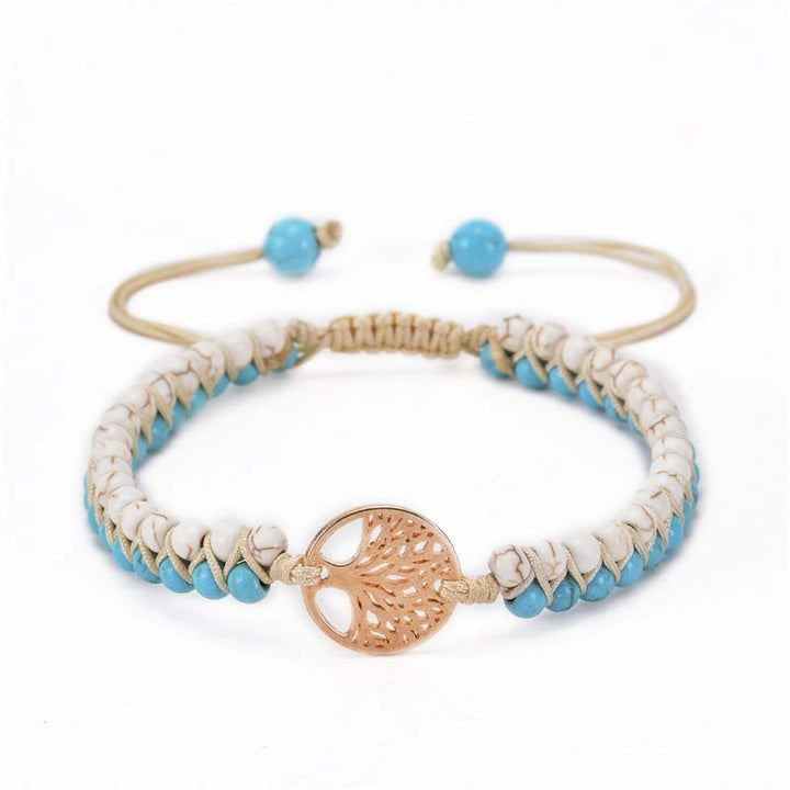 Bracelet tressé double en cristal naturel Arbre de vie Olivenorma