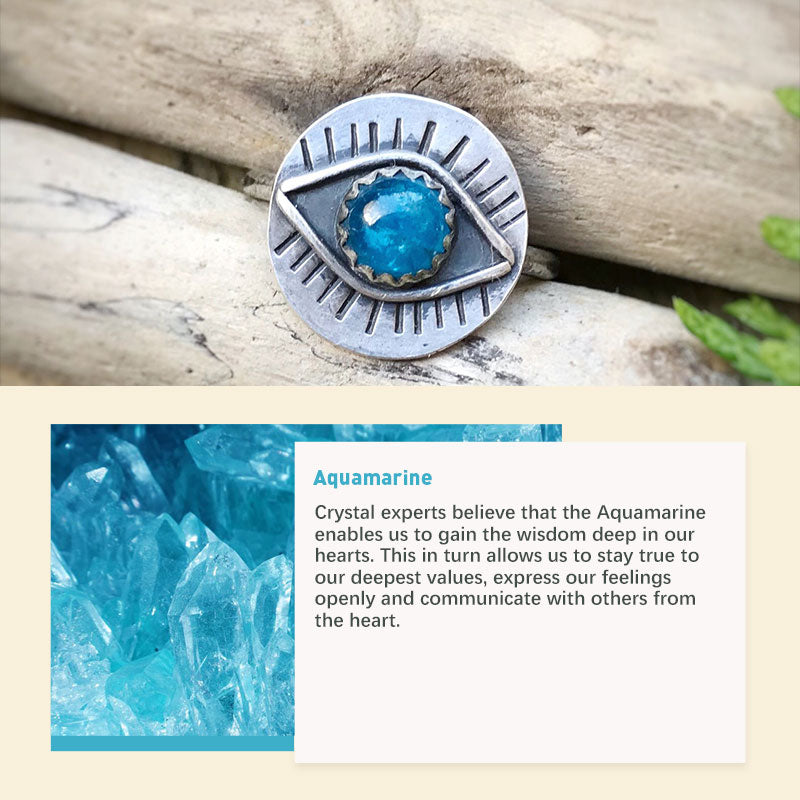 Bague de protection contre le mauvais œil en chrysoprase