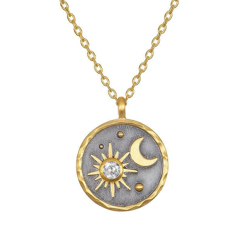 Collier Olivenorma « Jour et Nuit » - Pierre de Naissance Soleil et Lune
