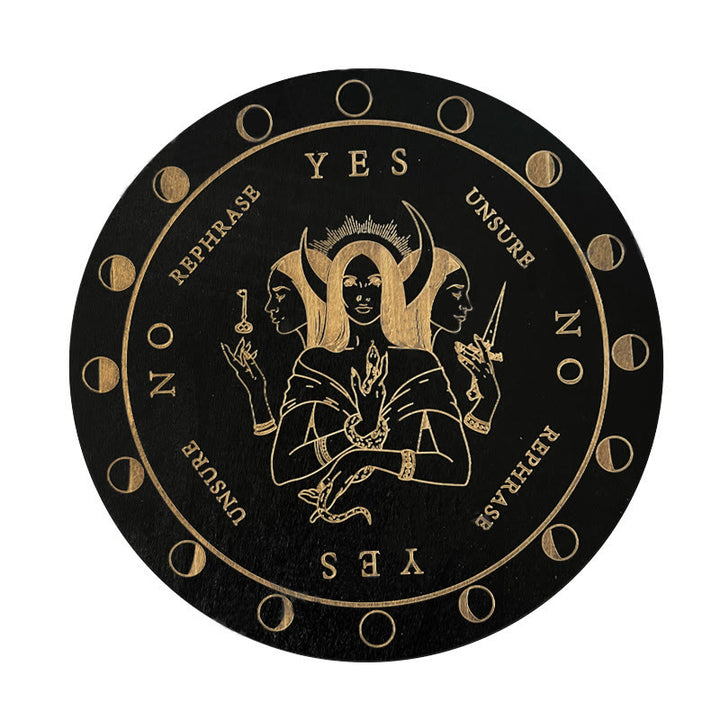 Jeu de tarot avec pendule divinatoire en bois Olivenorma