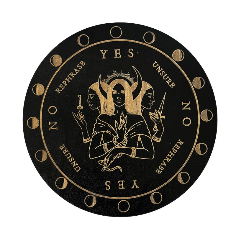 Jeu de tarot avec pendule divinatoire en bois Olivenorma