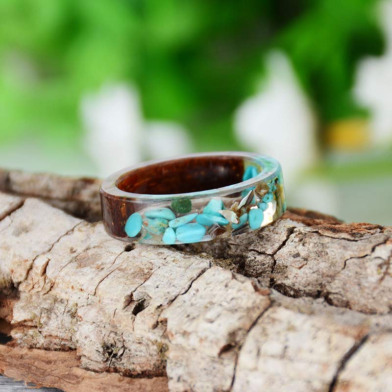 Olivenorma Intellectuel et optimiste - Bague en bois faite à la main