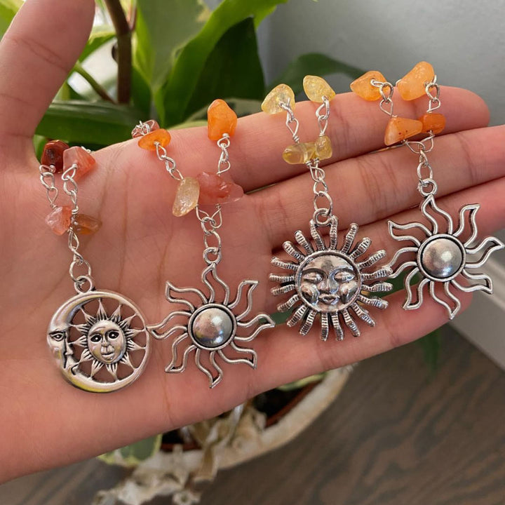 Collier de perles brutes couleur cristal Olivenorma