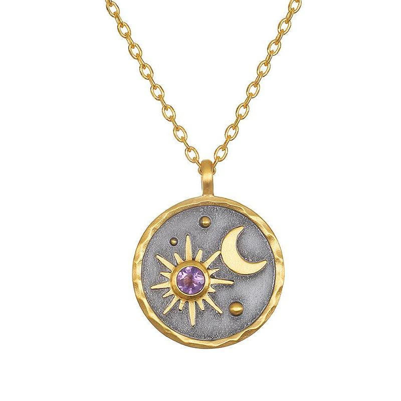 Collier Olivenorma « Jour et Nuit » - Pierre de Naissance Soleil et Lune