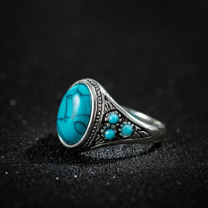 Bague rétro turquoise Olivenorma